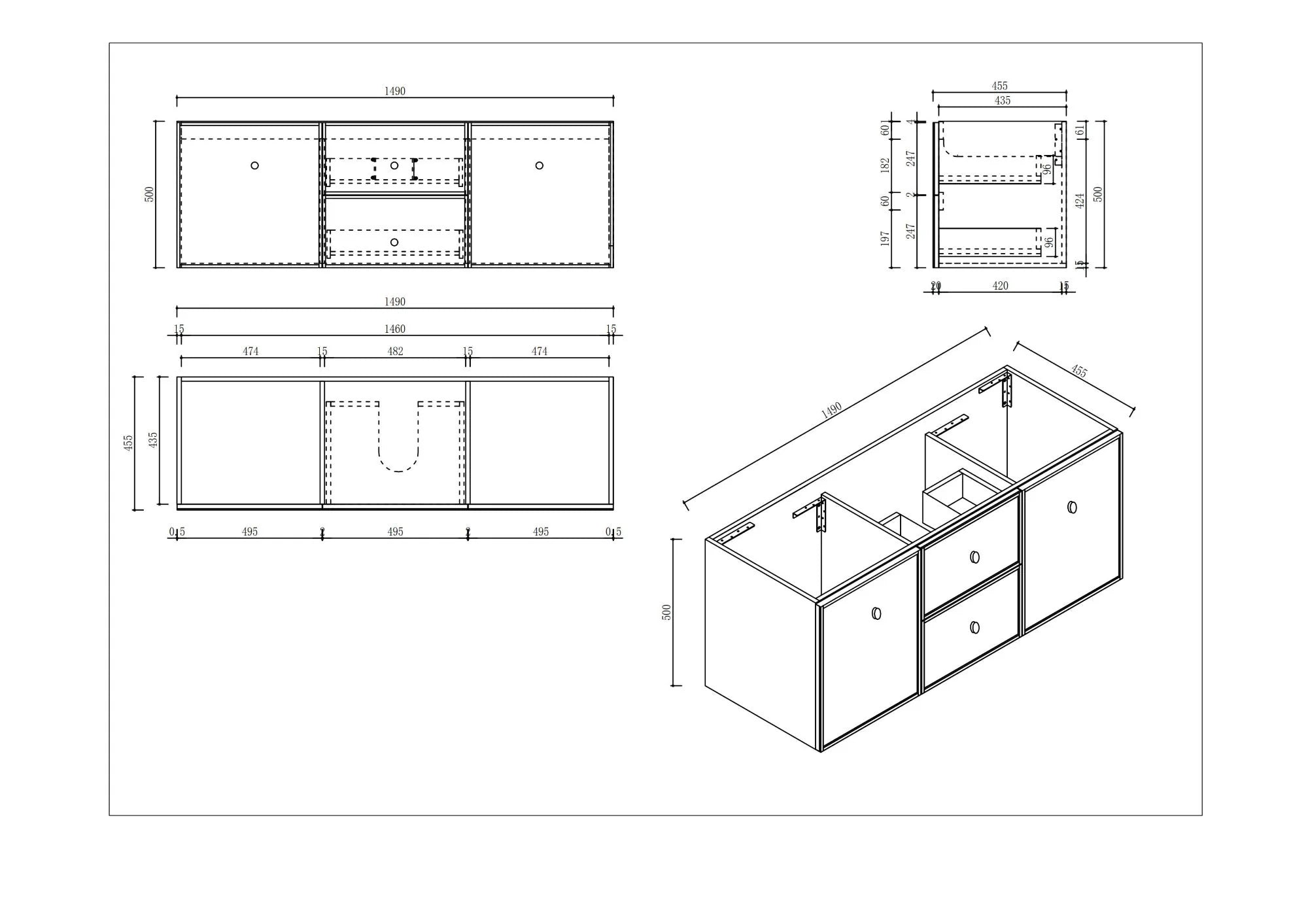 Seattle Wallhung Vanity Matte White