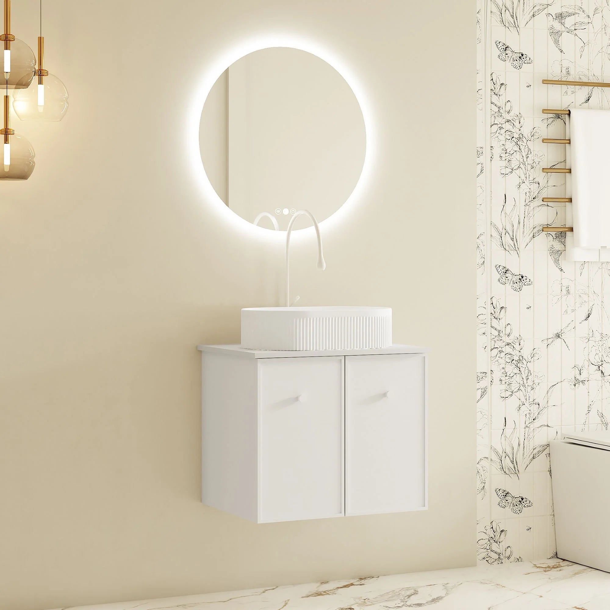 Seattle Wallhung Vanity Matte White