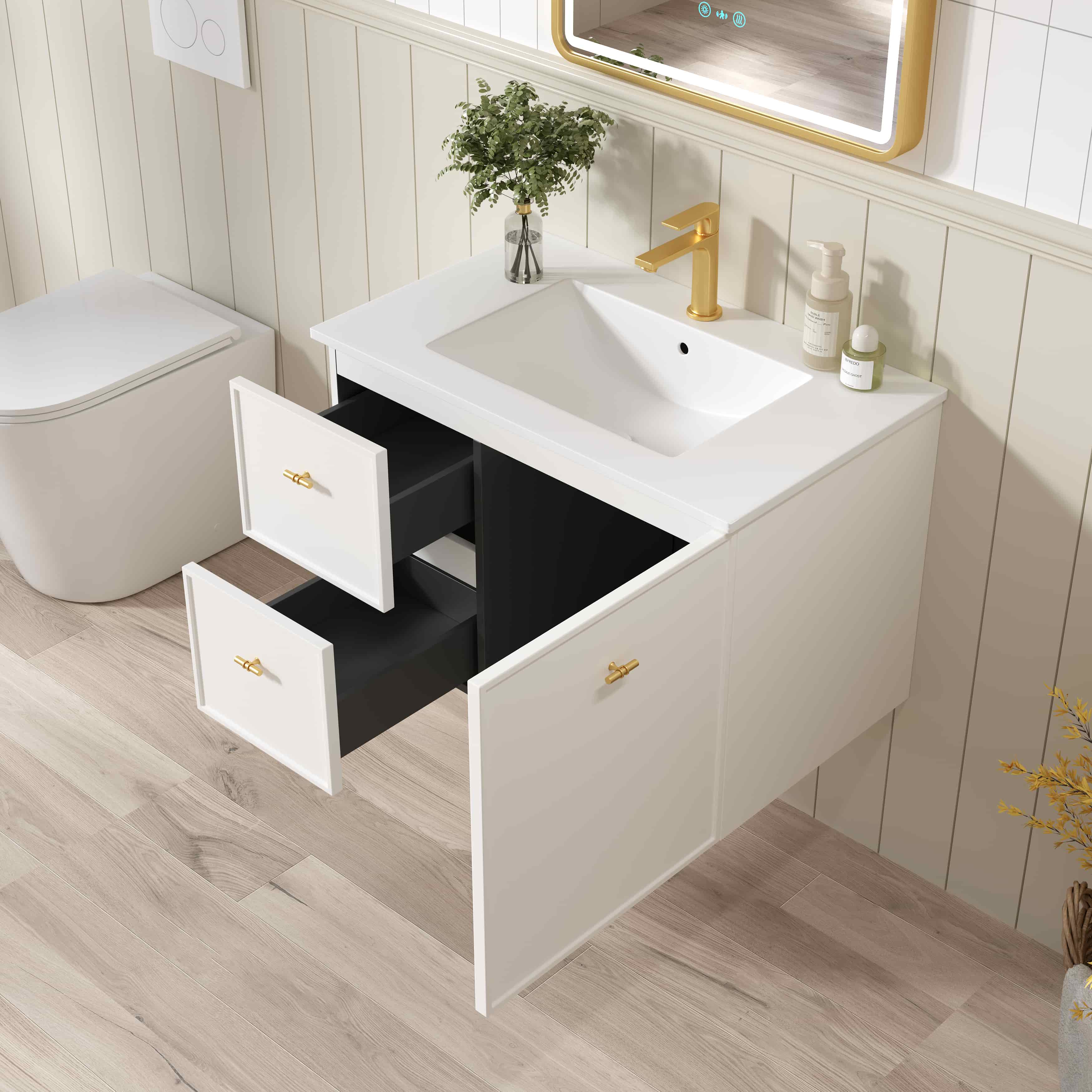 Seattle Wallhung Vanity Matte White