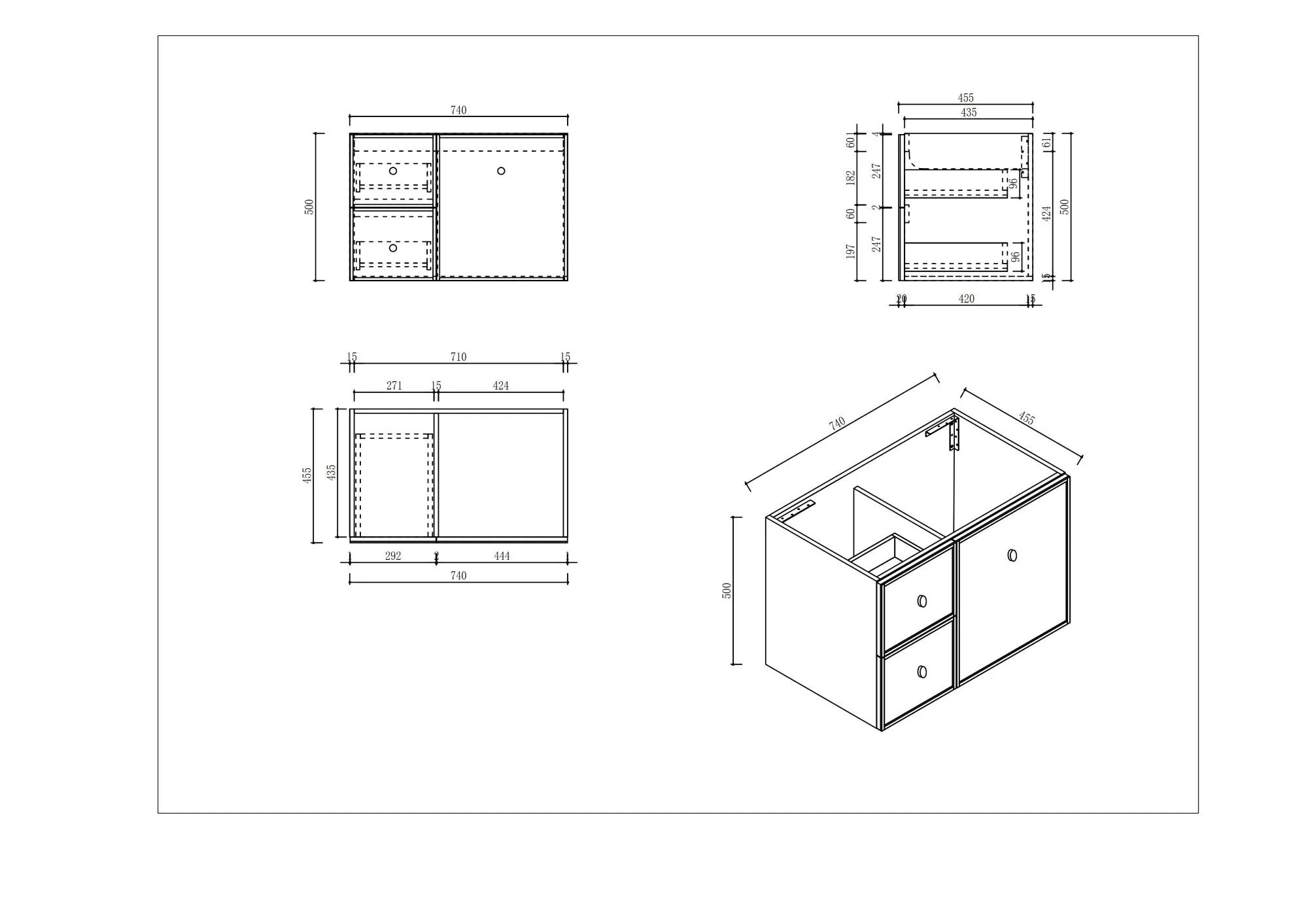 Seattle Wallhung Vanity Matte White