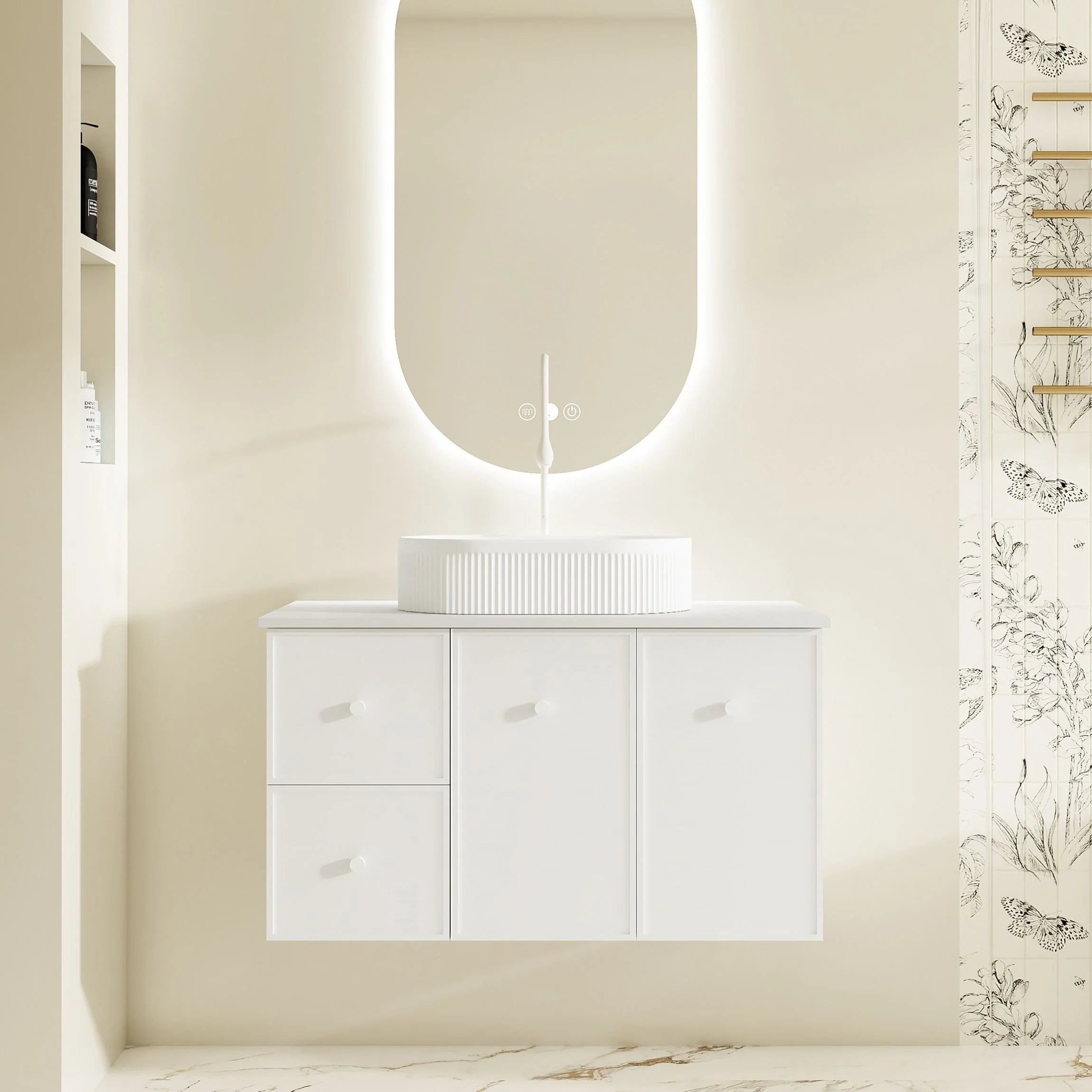 Seattle Wallhung Vanity Matte White