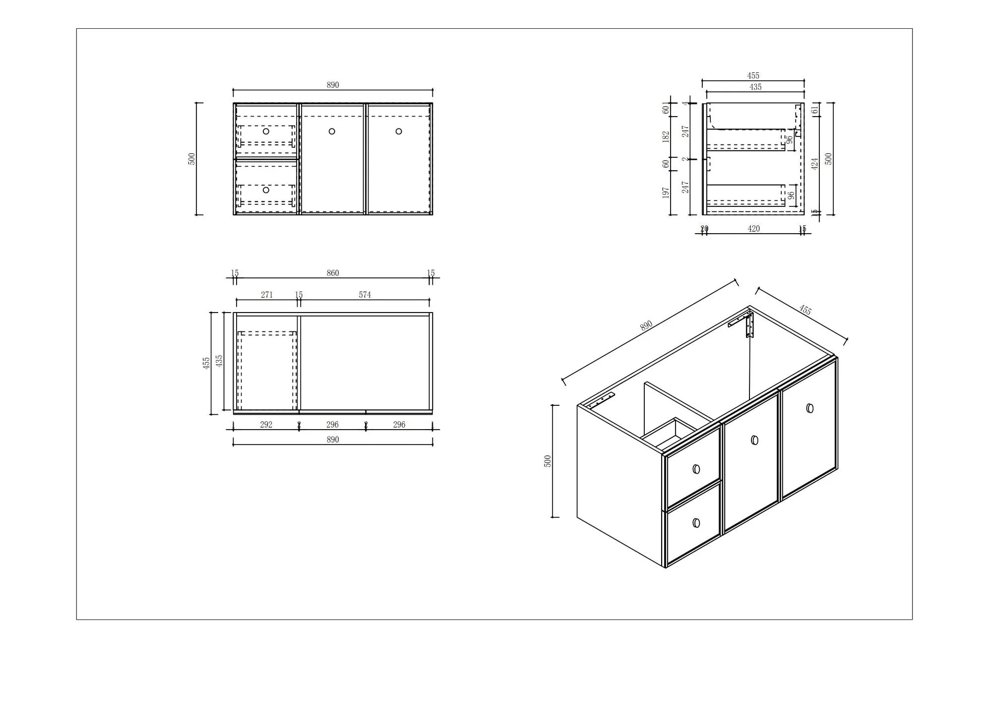 Seattle Wallhung Vanity Matte White