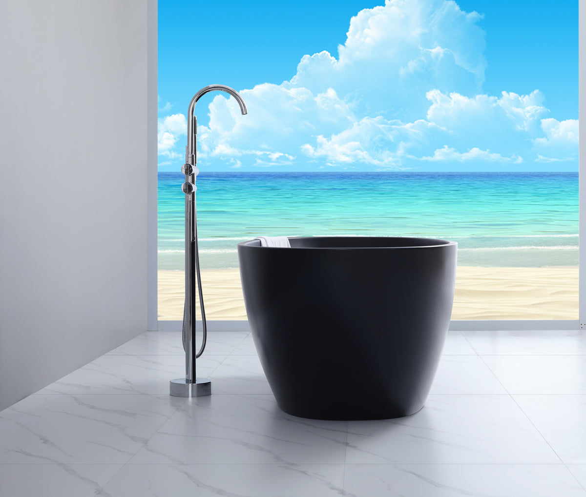 Stella  Freestanding Bathtub Matt Black (Available in 1500mm and 1700mm Size)