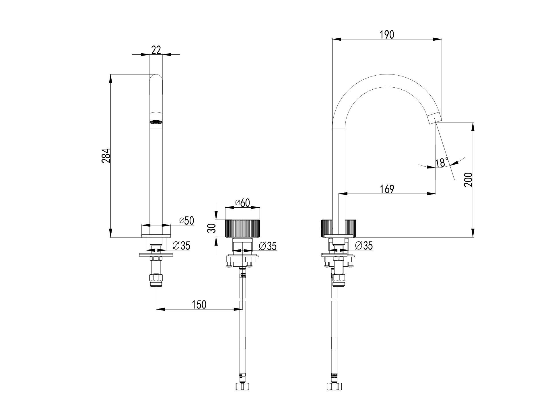 IKON HALI HOB PROGRESSIVE BASIN MIXER