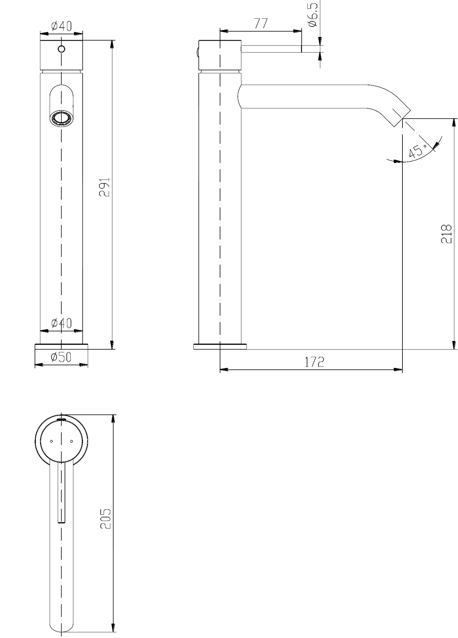 Hali Highrise Basin Mixer