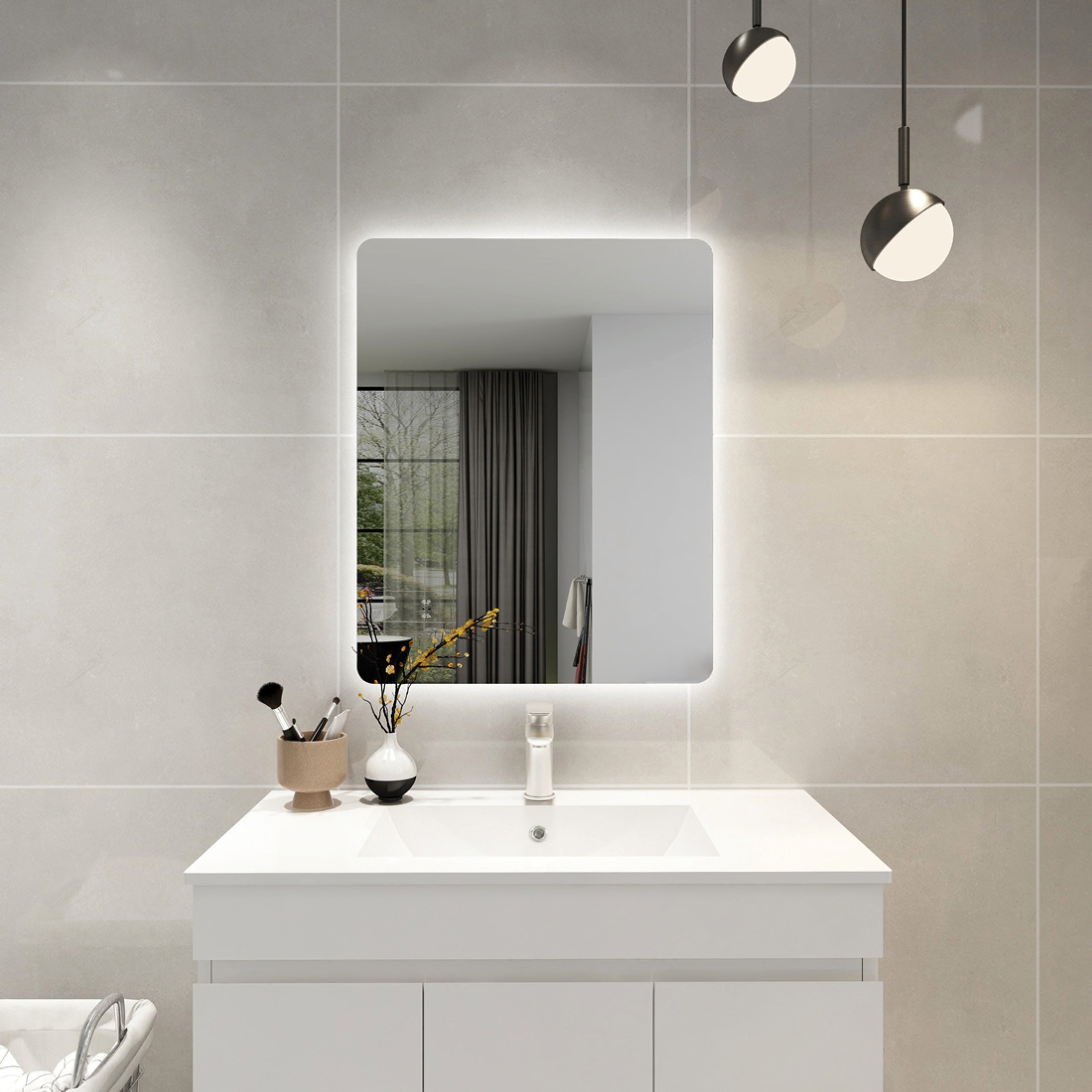 Jasper  Frameless Backlit Pencil Edge LED Mirror
