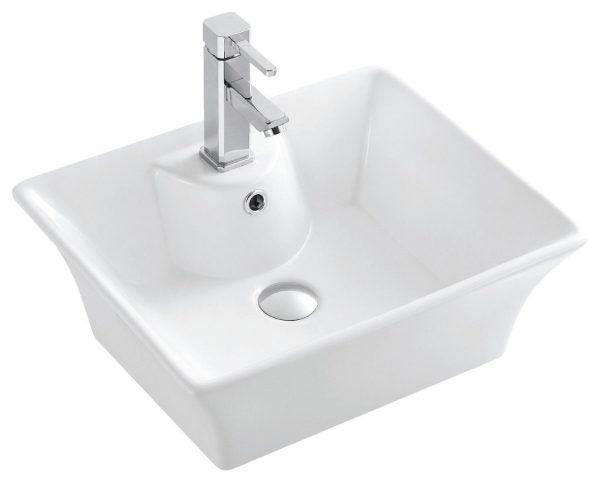 Zento 49S Semi-Pedestal Wall-Hung Basin - Living and Bathroom