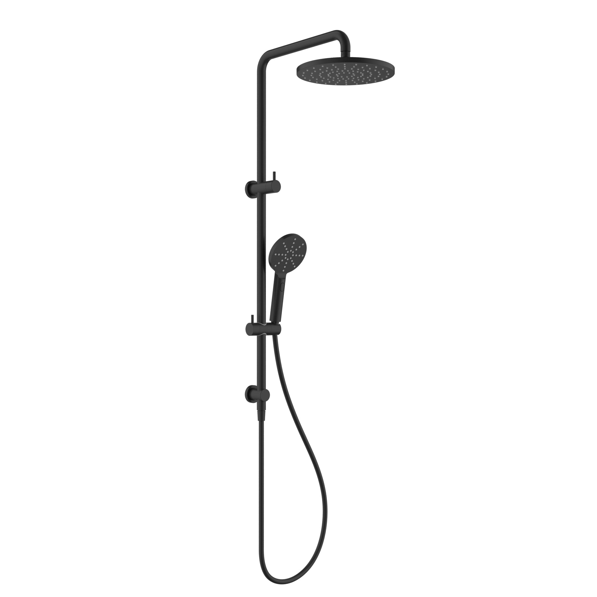 Otus Round Multi Function Shower Set Matt Black