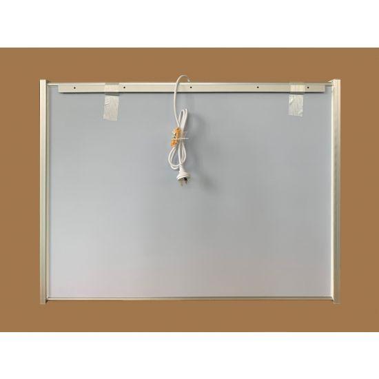 600*720*139mm Silver Brushed Rectangular LED Mirror Shaving Cabinet(Single Door,Anti-Fogging) - Living and Bathroom