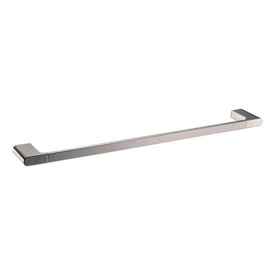 AU Series Brushed Nickel Single Towel Rail 800mm - Living and Bathroom