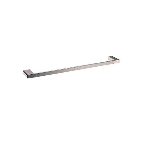 AU Series Brushed Nickel Single Towel Rail 600mm - Living and Bathroom