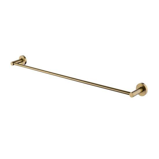 LUCID PIN Series Brushed Brass Single Towel Rack Rail 800mm - Living and Bathroom
