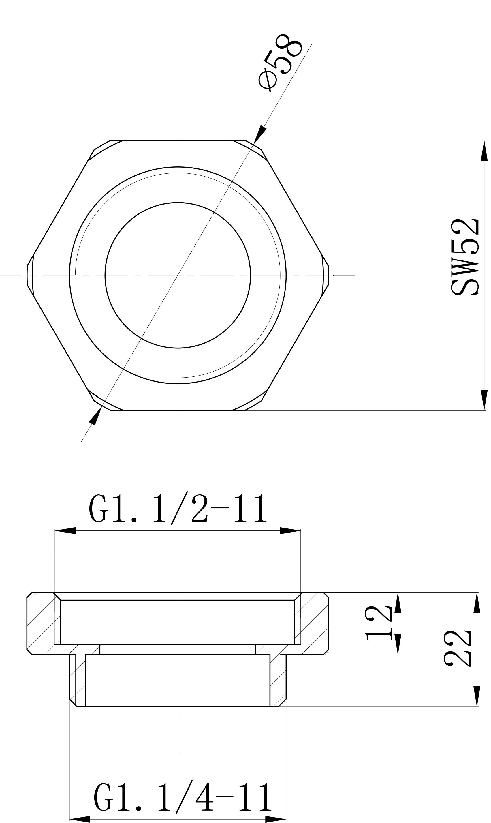 Bottle Trap Adaptor 32mm to 40mm Brushed Copper