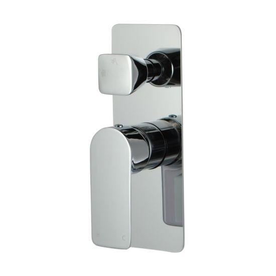 VOG Solid Brass Chrome Bath/Shower Wall Mixer with Diverter Wall Mounted(color up) - Living and Bathroom