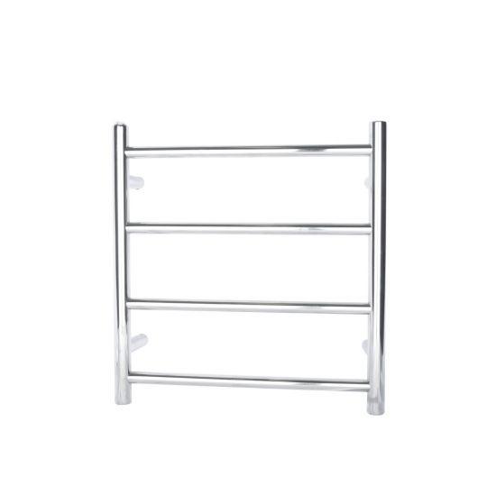 Round Chrome Electric Heated Towel Rack 4 Bars - Living and Bathroom