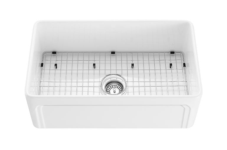 Gross White Kensington Fireclay Farmhouse Sink 758*453*254mm