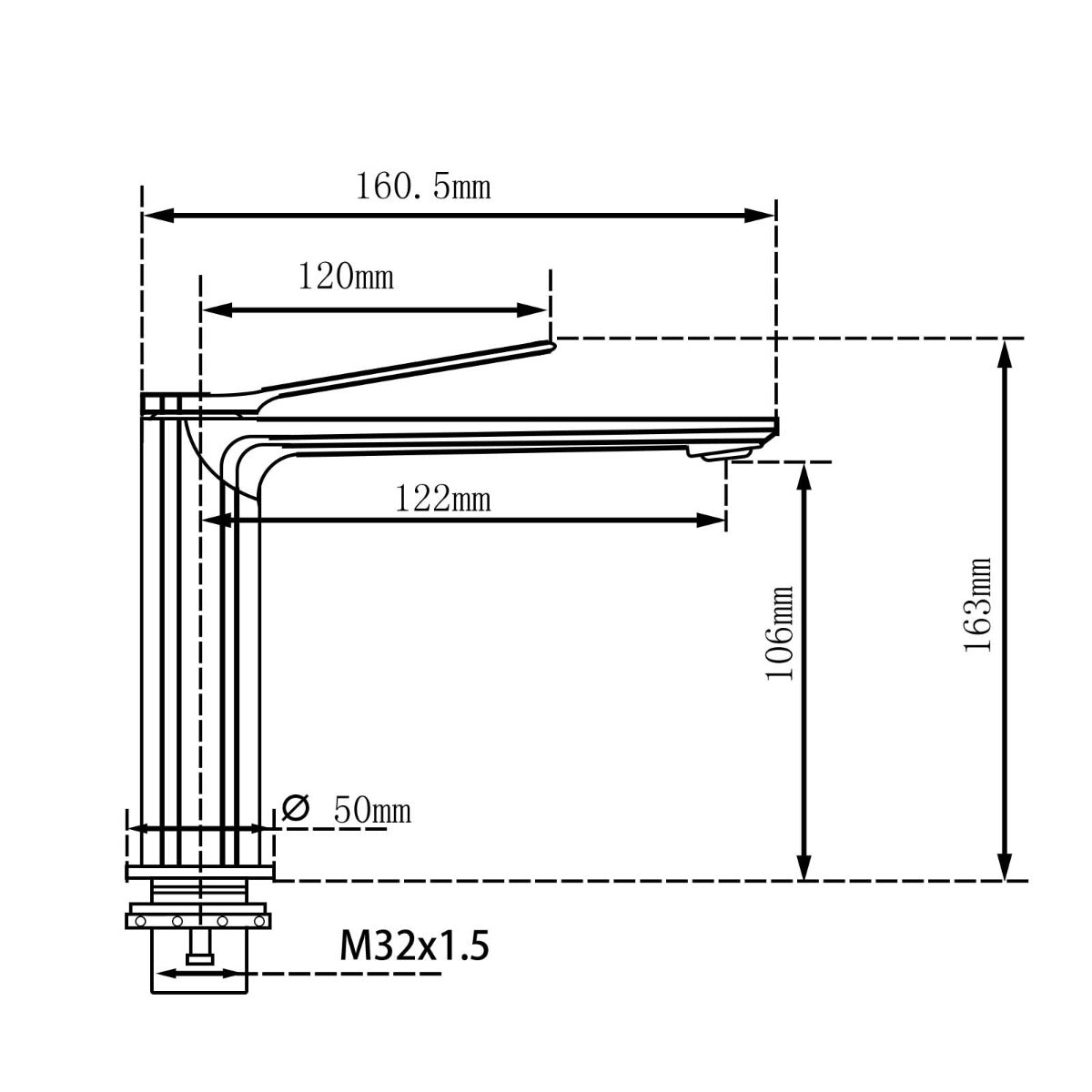 RUSHY Series Brushed Brass Basin Mixer