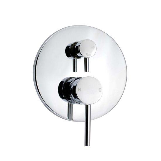LUCID PIN Round Chrome Shower/Bath Mixer Diverter(color up) - Living and Bathroom