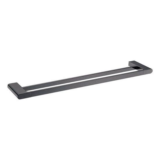 AU Series Gun Metal Grey Double Towel Rail 800mm - Living and Bathroom