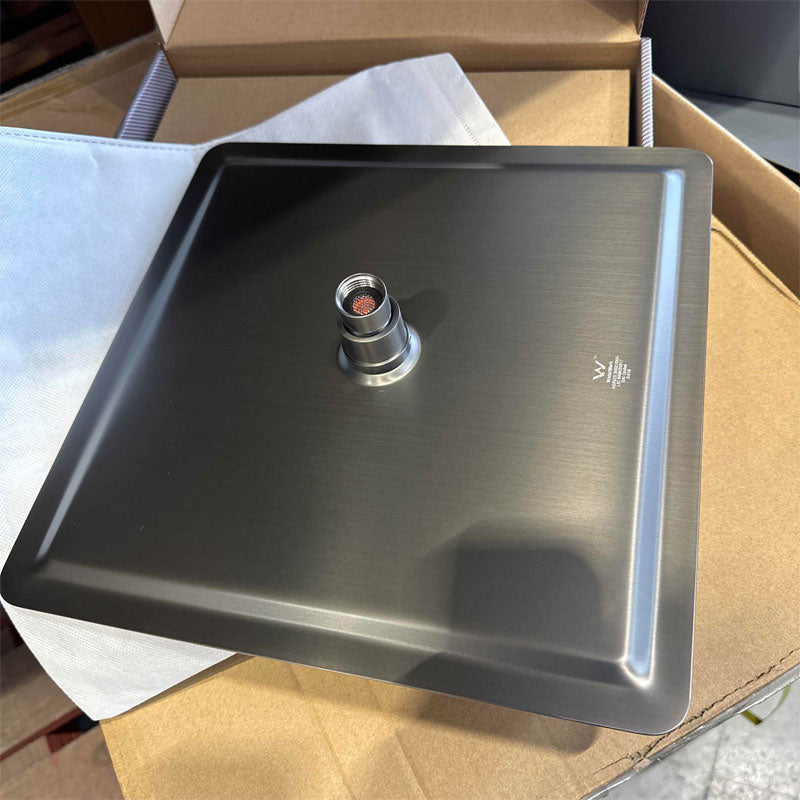 Super-slim Square Gun Metal Grey Stainless Steel Shower Head 300mm