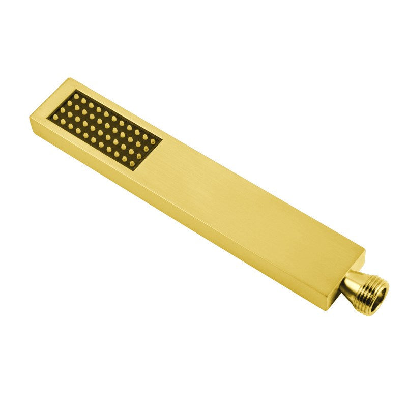 Square Single Function Brushed Brass Handheld Shower(Brass)