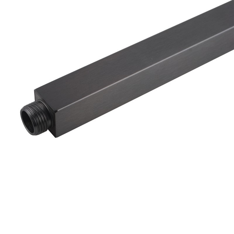 Square Gun Metal Grey Ceiling Shower Arm 400mm
