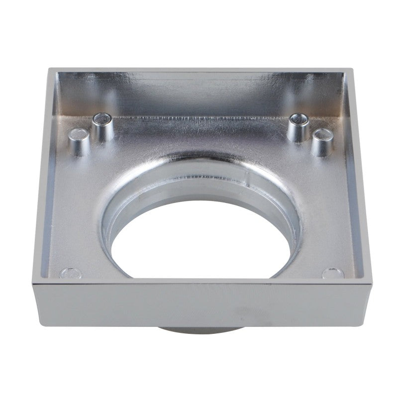 115*115mm Chrome Brass Tile Insert Floor Drain(90mm Outlet)
