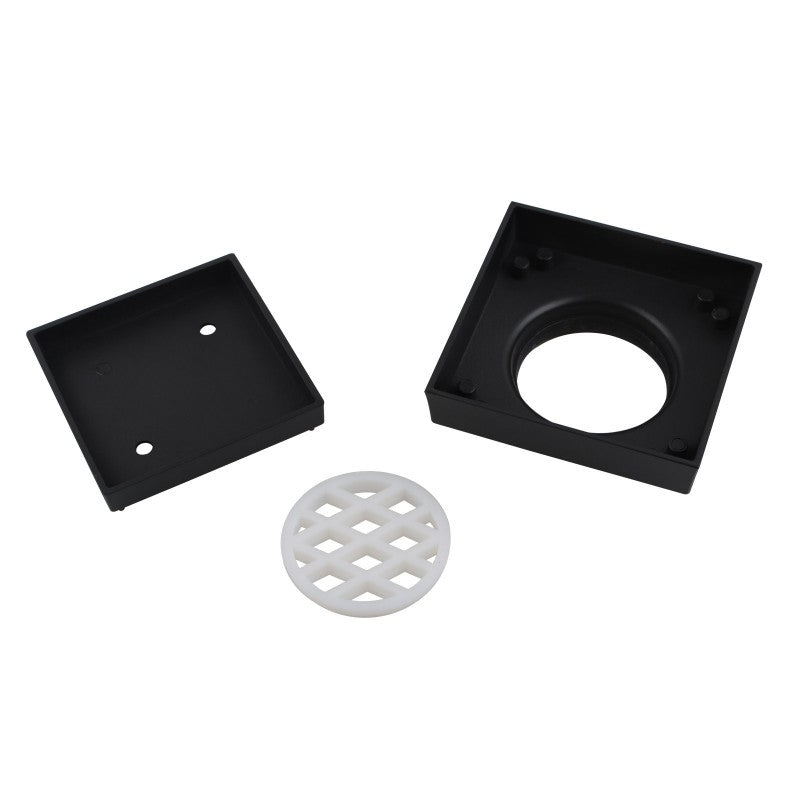 115*115mm Black Brass Tile Insert Floor Drain(90mm Outlet)