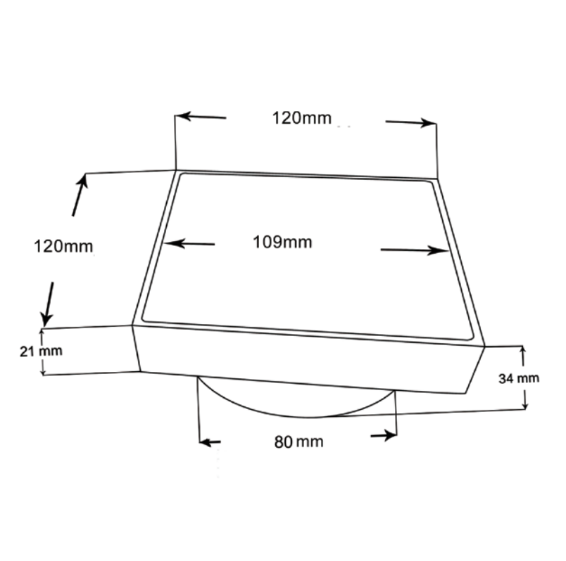 120*120mm Black Stainless Steel Tile Insert Floor Drain(80mm Outlet)