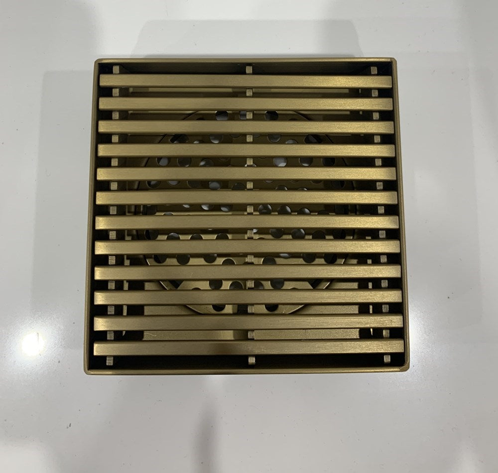 115*115mm Chrome Black Tile Insert Floor Drain(100mm Outlet)