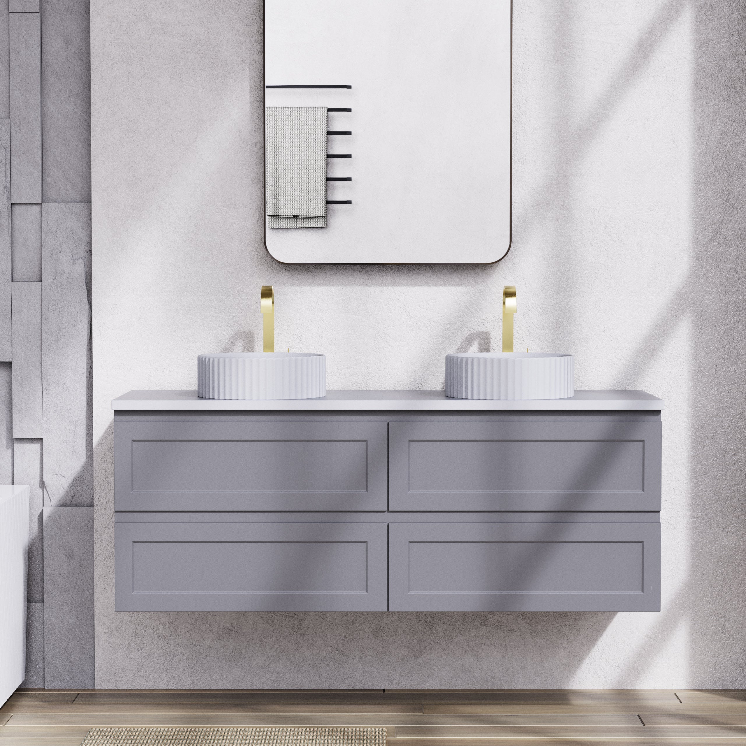 Fremantle Matte Grey  FM1550WH