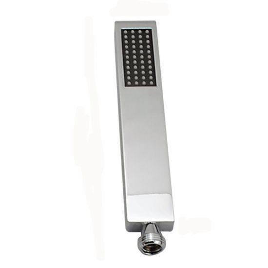 Chrome Brass Square Handheld Shower Spray Head - Living and Bathroom