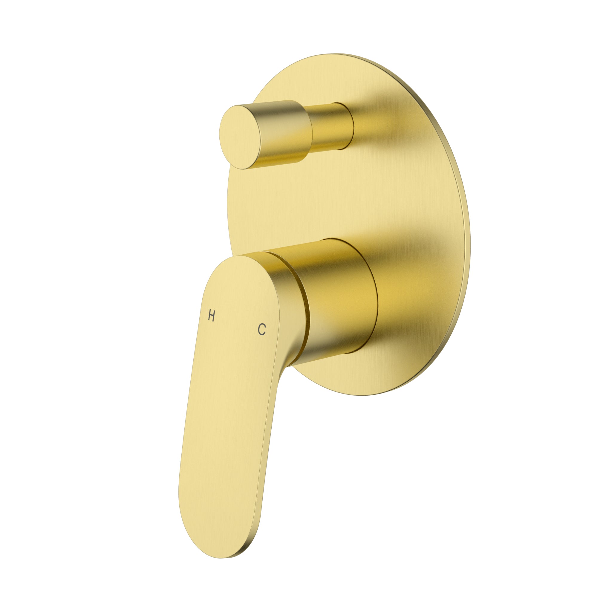 Ikon Sulu II Wall Mixer Divertor One plate Trim Kits Brushed Gold