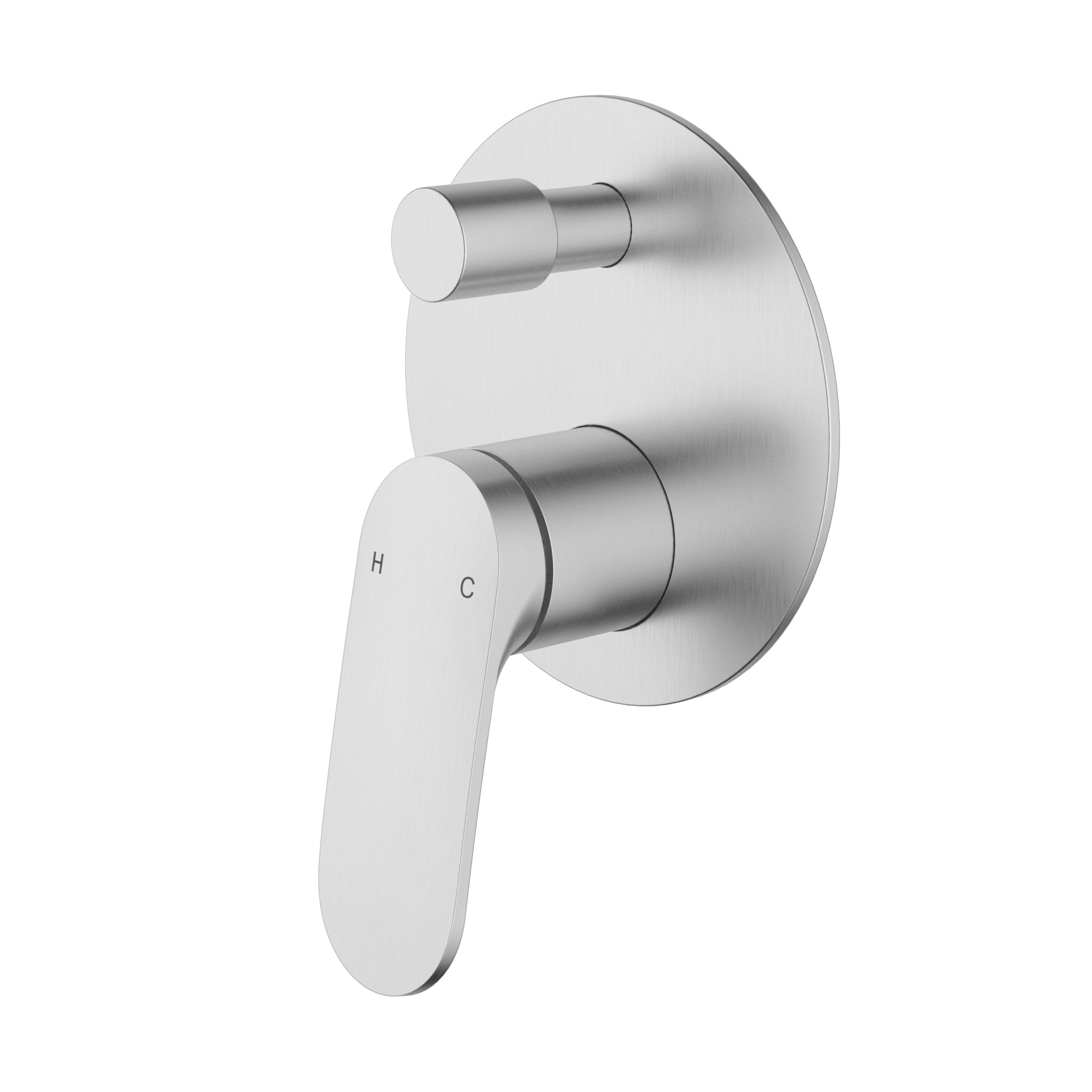 Ikon Sulu II Wall Mixer Divertor One plate Trim Kits Brushed Nickel