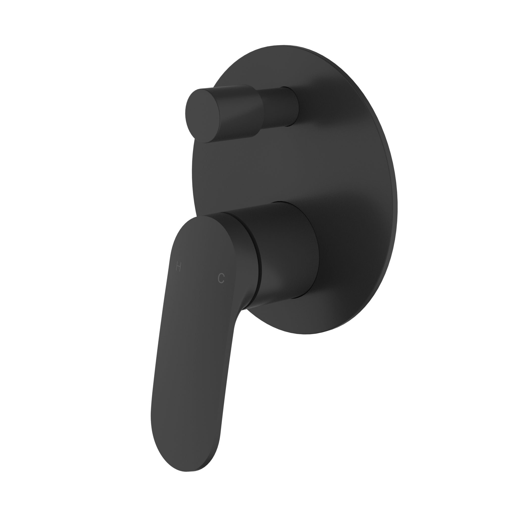 Ikon Sulu II Wall Mixer Divertor One plate Trim Kits Matt Black
