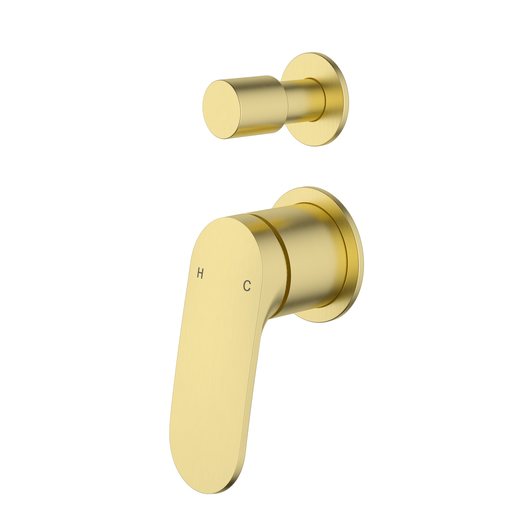 Ikon Sulu II Wall Mixer Divertor Seperate Plate Trim Kits Brushed Gold