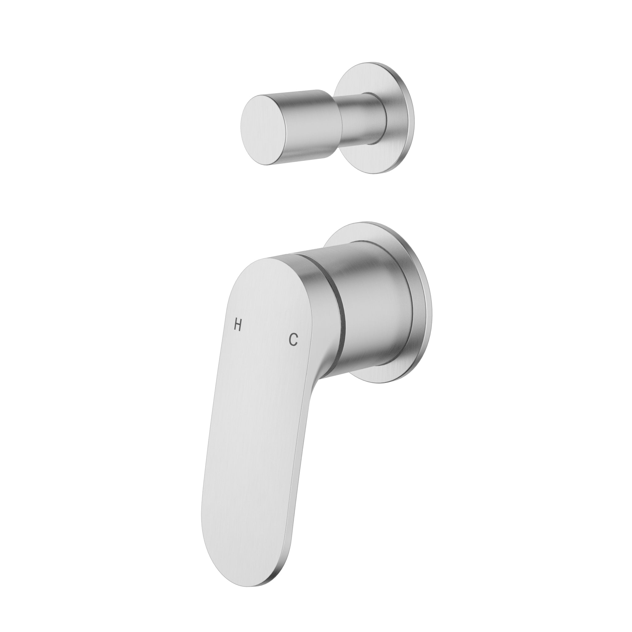 Ikon Sulu II Wall Mixer Divertor Seperate Plate Trim Kits Brushed Nickel