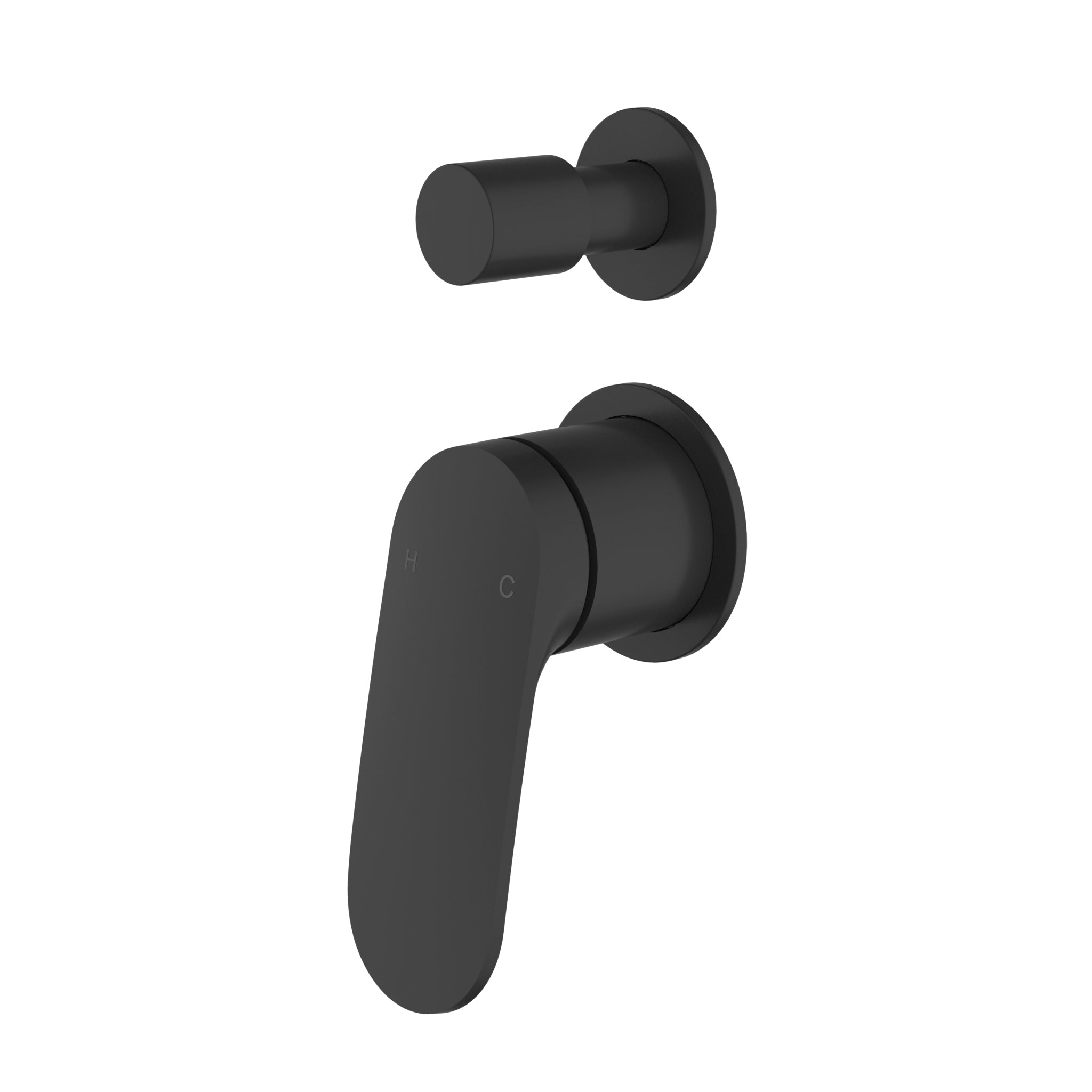 Ikon Sulu II Wall Mixer Divertor Seperate Plate Trim Kits Matt Black