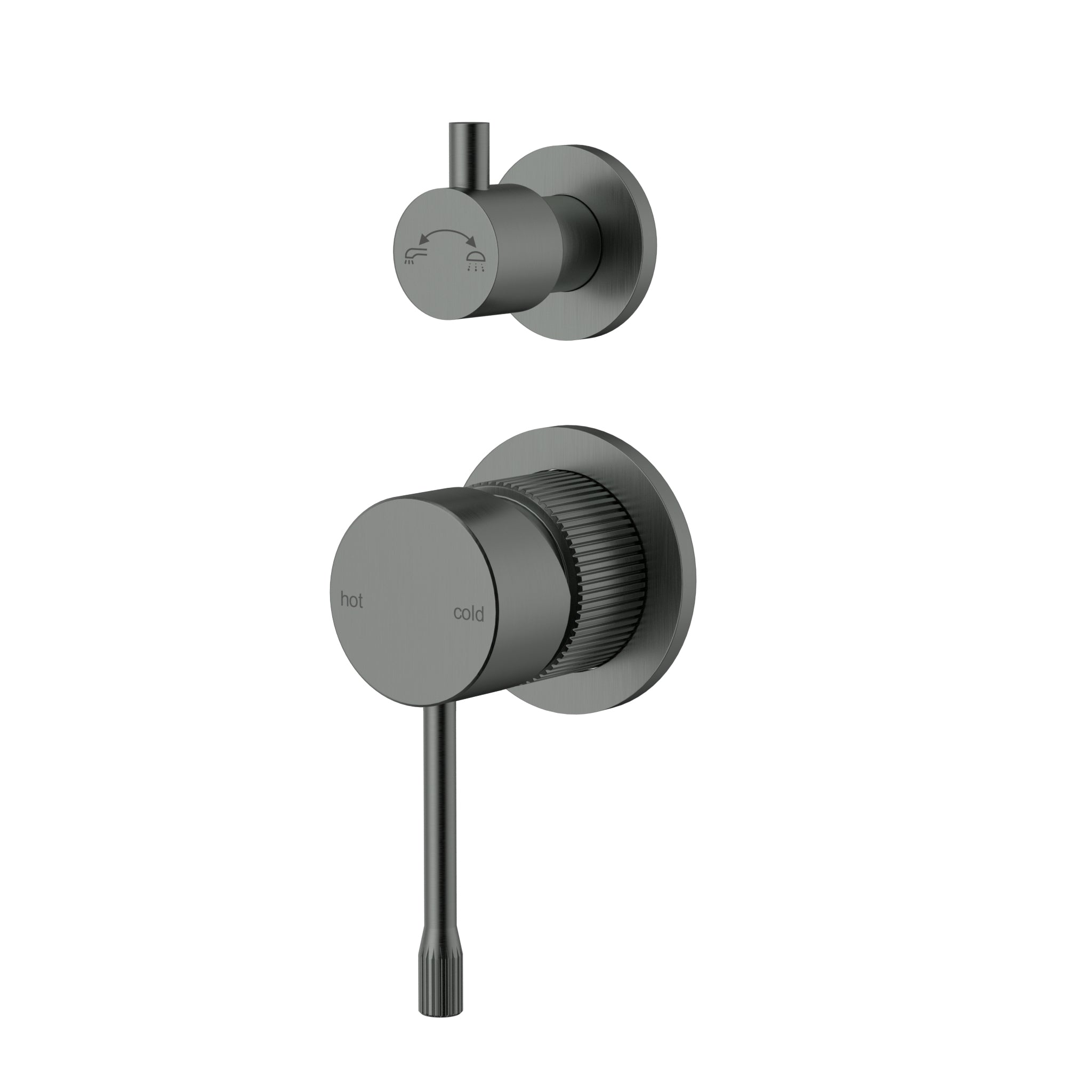 Ikon Linie Wall DiverterMixer Trim Kits Gun Metal
