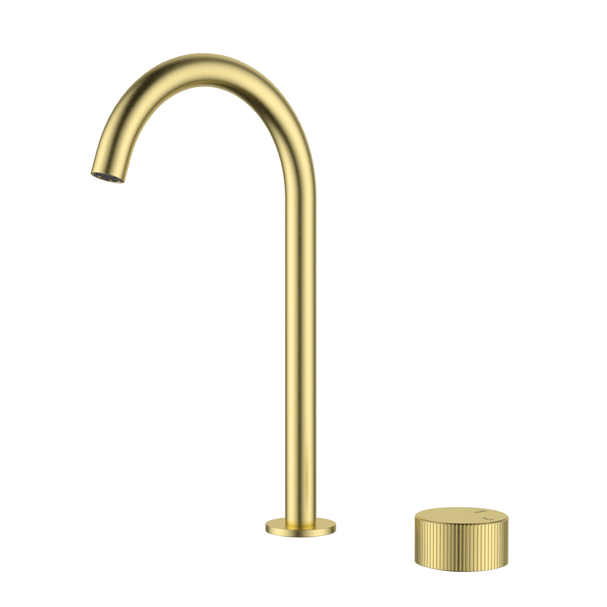 Ikon Hali Fluted Hob Progressive Kitchen And Laundry Sink Mixer Brushed Gold