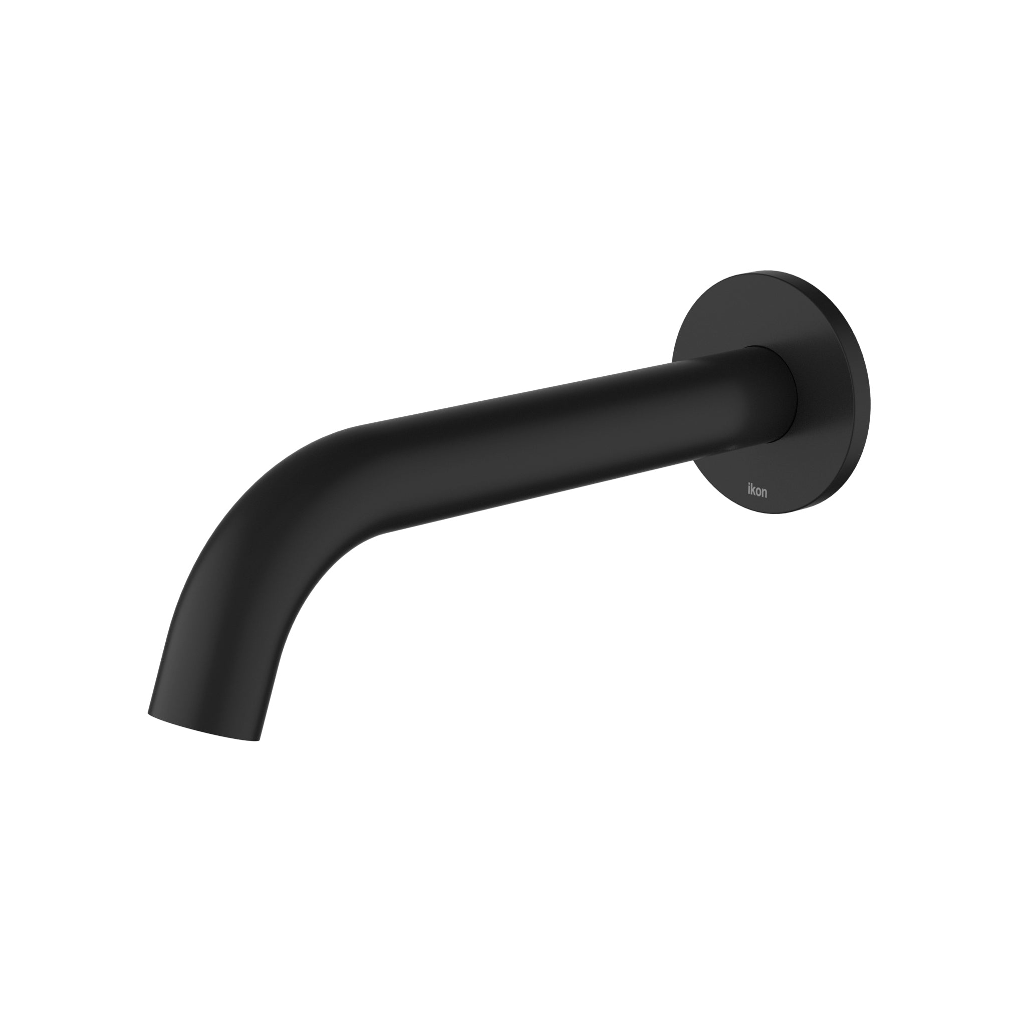 Ikon Hali Fluted Wall/Bath Spout Matt Black