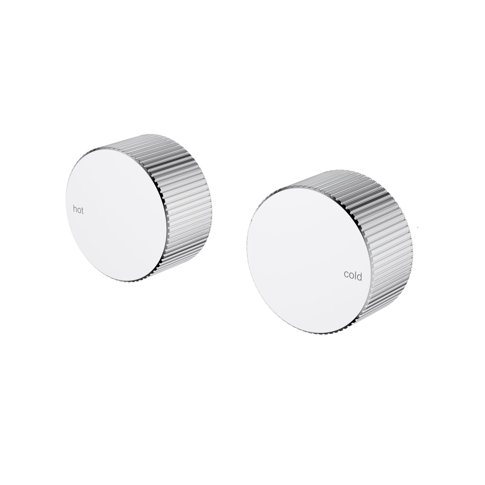 Ikon Hali Fluted 1/4 Turn C/D Wall Top Assembly Chrome