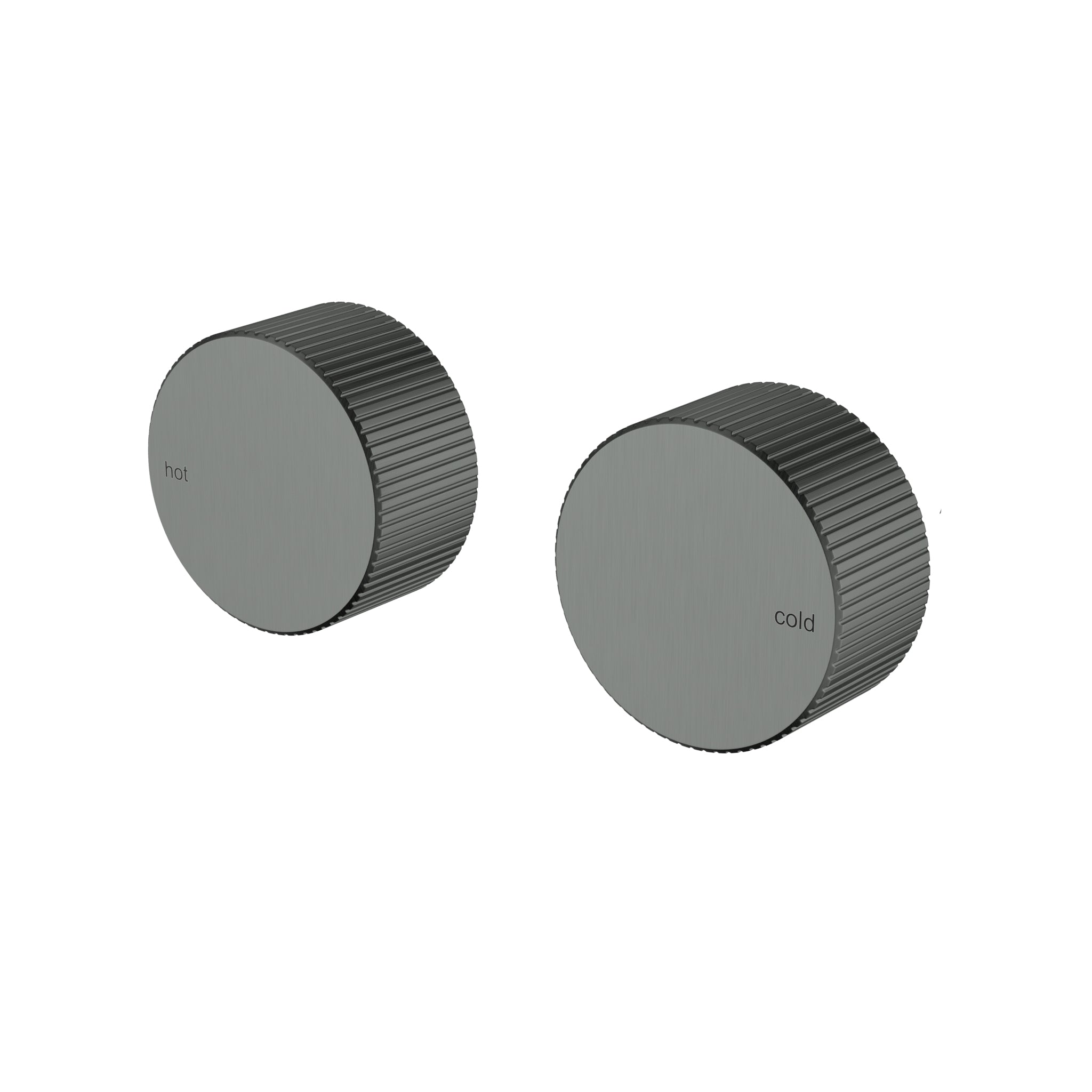 Ikon Hali Fluted 1/4 Turn C/D Wall Top Assembly Gun Metal
