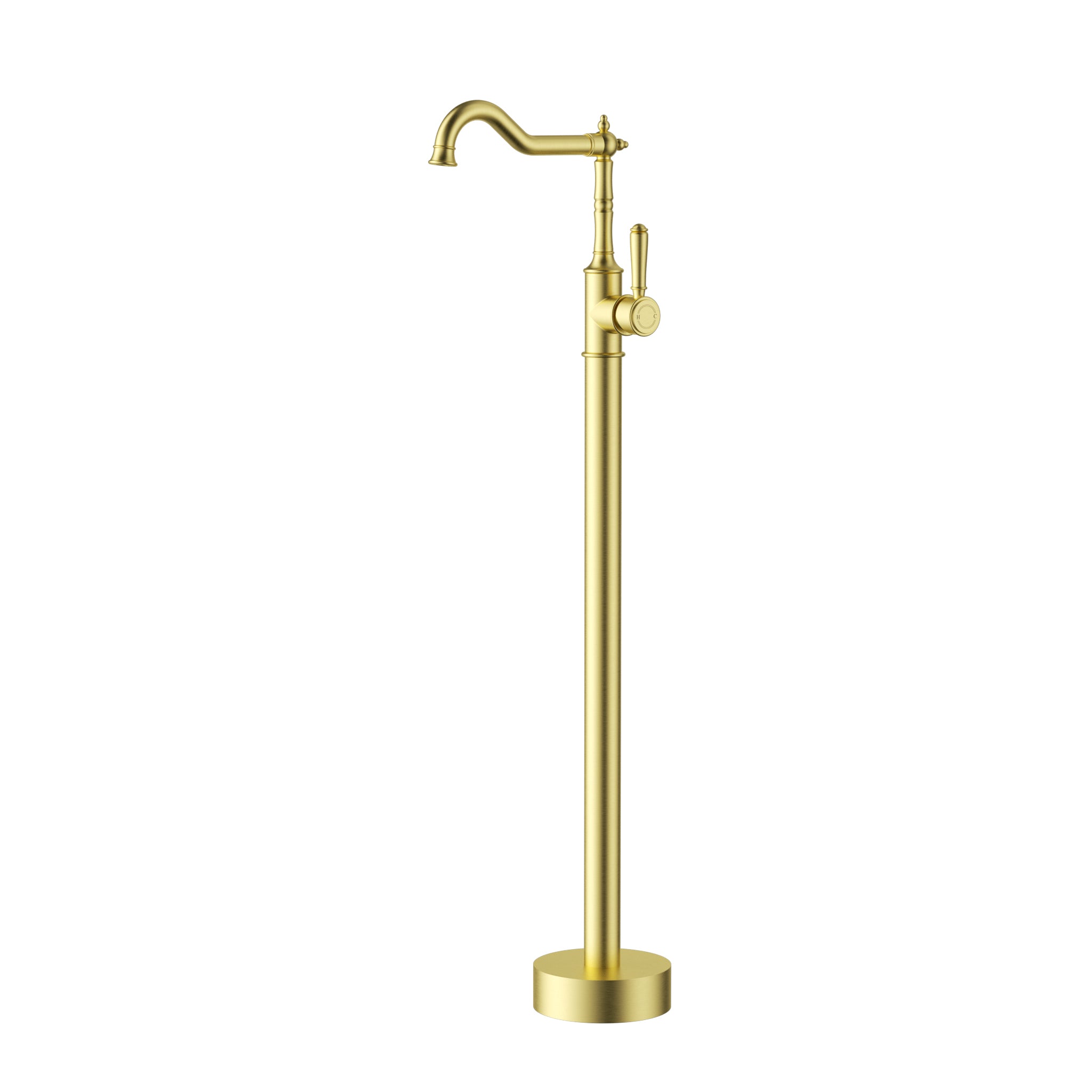 Ikon Clasico Freestanding Bath Mixer Spout Brushed Gold