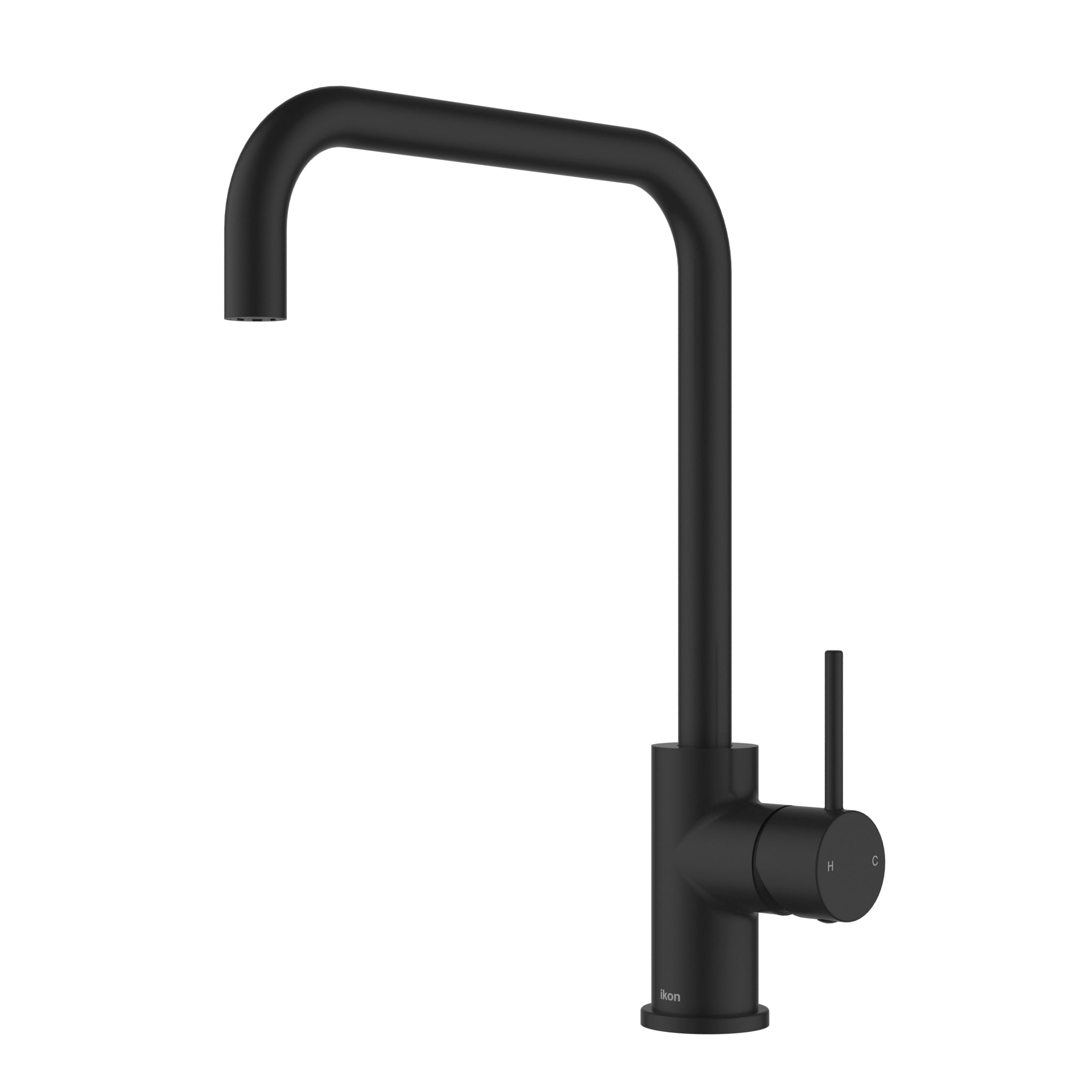 Ikon Hali Squareneck Kitchen And Laundry Sink Mixer Matt Black