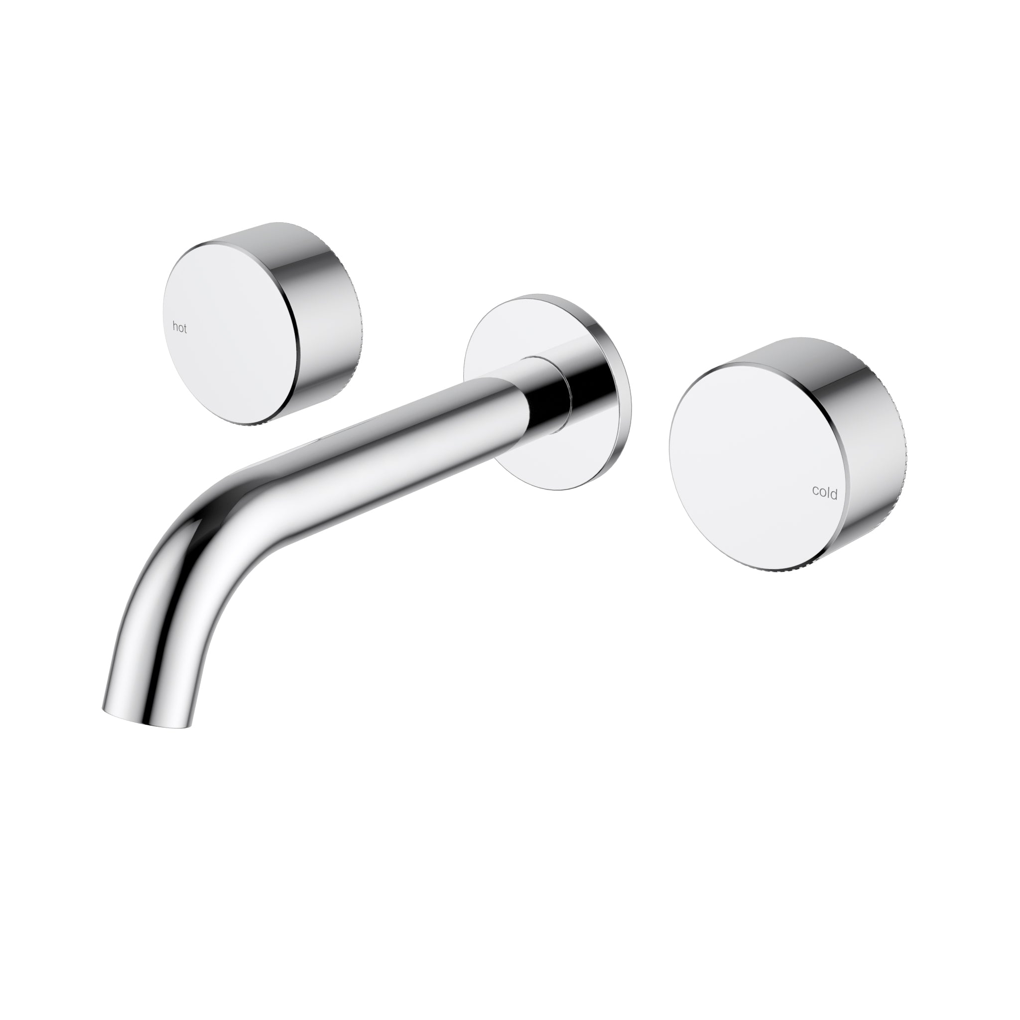 Ikon Hali 1/4 Turn C/D Wall Basin / Bath Set Chrome