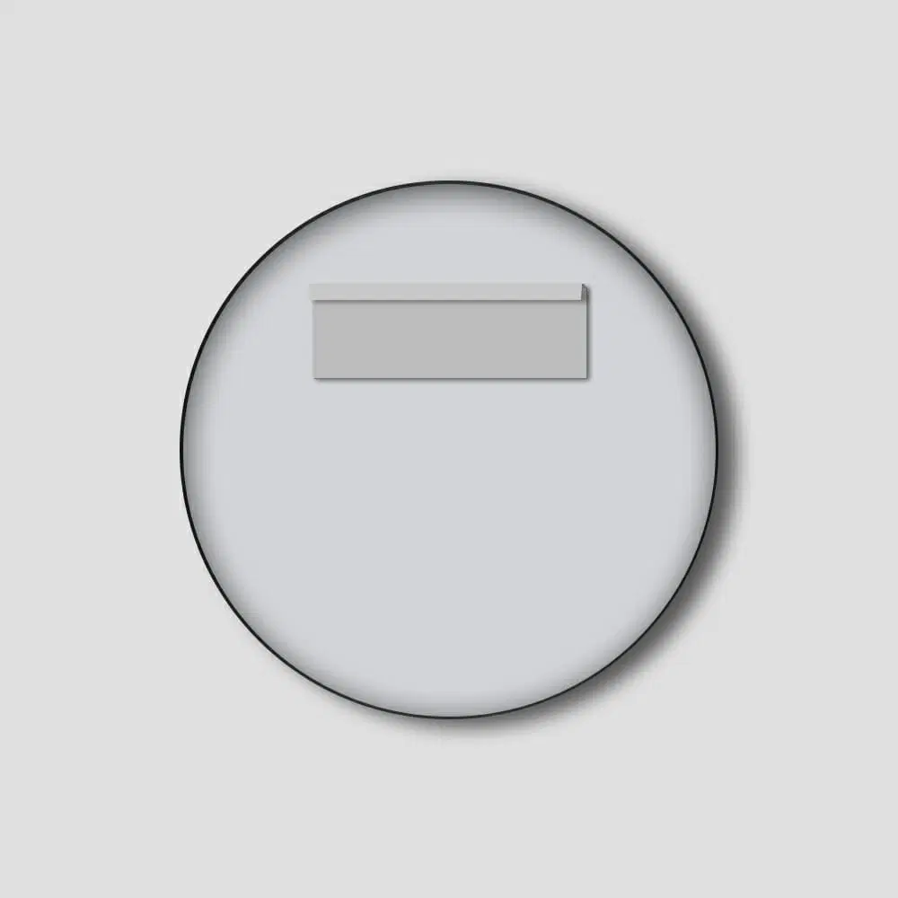 600mm Matte Brushed Gold Aluminium Framed Round Non-Luminous Mirror