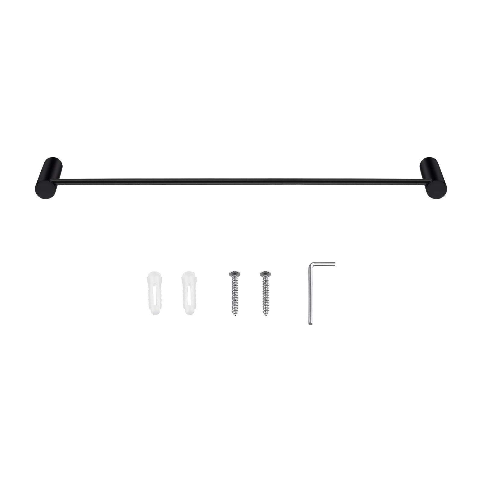 Brushed Brass Single Towel Rail 600mm
