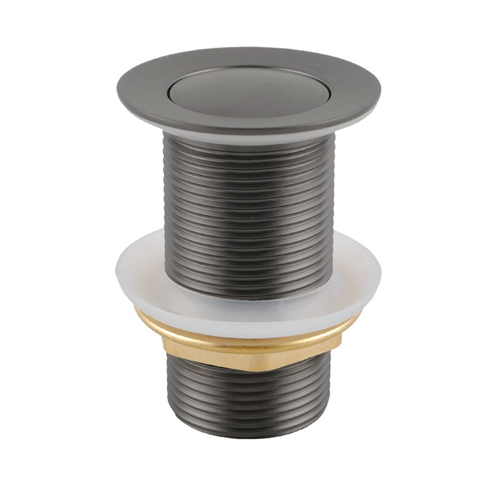 32/40mm Gun Metal Grey Brass Basin Pop Up Waste without Overflow