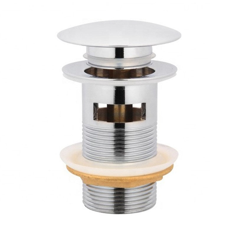 32/40mm Mushroom Chrome Brass Basin Pop Up Waste with Overflow